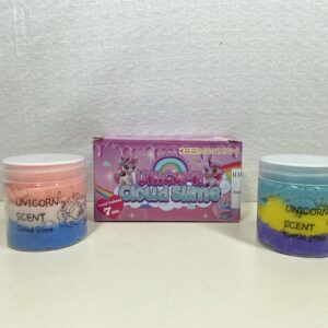 Cloud Slime Kit 2 Pack Unicorn Scented Fluffy Non-Sticky Kids Toy 3+ Years