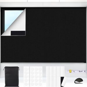 300x145cm Blackout Blind No Drill Portable Curtains – Temporary Blackout for Nursery Travel
