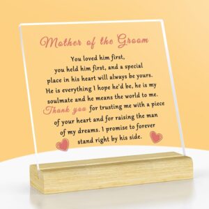 Mother of the Groom Gifts Acrylic Decor Sign Plaque – Wedding Thank You Gift