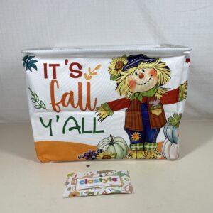 Harvest Festival Laundry Hamper Collapsible Storage Basket – Pumpkin 40x30x30 cm