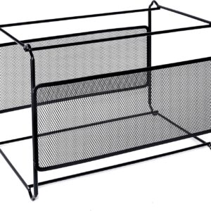 Hotyin Suspension File Frame, A4 Hanging File Organiser, Metal Mesh Hanging File Folder Frame for Home Office Desktop Storage and Organization(32 x 30 x 24.5cm)