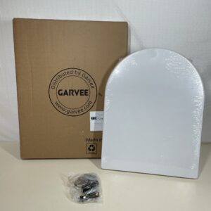 Toilet Seat with Soft-Close Mechanism, Toilet Seat with Quick Release Function and Adjustable Hinges, Toilet Lid Made of UF Duroplast, D-Shape White