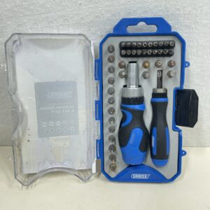 Draper 46479 Ratchet Screwdriver and Bit 42 Piece Set, Blue