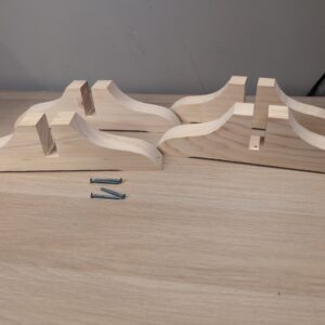 GOSCHE Wooden Furniture Legs – 15cm Square Replacement Feet for Sofa, Bed, Chair