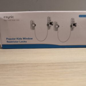 eSynic 10 Pack Window Locks Child Safety Durable& Strong Window Restrictor 185mm Wire Long Window Safety Locks Anti-Theft Security Upvc Window Locks for Home Office Factory Farm Safety etc