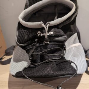 Pawaboo Pet Dog Carrier Backpack Small Size, Small Puppy Dog Travel Carrier Front Pack, Small Breathable Dog Small Carrying Backpack with Safety Strips, Black