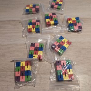 9 Pieces Wood Tangle Fidget Toy Twist Lock Blocks Mini Puzzles – Flexible