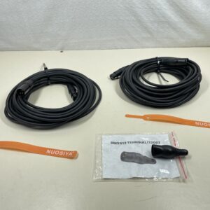 NUOSIYA 10M XLR Cable, 2 Pack 33ft Balanced Microphone Extension Cable - XLR Male to Female Jack Extender Cord for Mic, Speaker System, Phantom Power