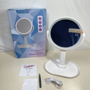 Magnifying Mirror with Light 30X/1X Double Sided Makeup Mirror – White