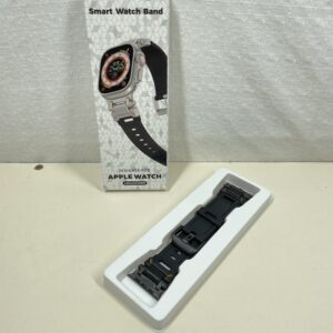 KADES Apple Watch Strap Silicone Replacement Band Rugged Sport – Black 42mm