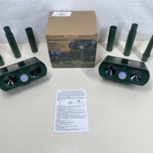 2 Pack Cat Repellent for Gardens UK, Cat Scarers for Gardens, Solar Cat Repellent Ultrasonic with Motion Detection Waterproof, Suitable for Repelling Cats, Foxes, Squirrels, Pigeons, Rodents(2)