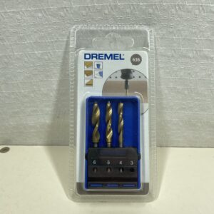 Dremel 636 Titanium Wood Drill Bits, Accessory Set with 4 Woodworking Drilling Bits for Rotary Tool