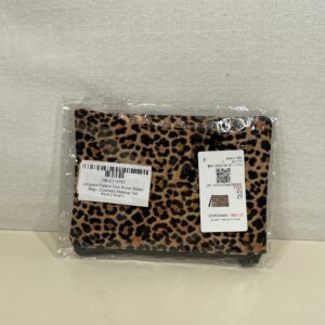 Leopard Pattern Coin Purse Wallet Bag – Cosmetic Makeup Toiletry Kit for Women