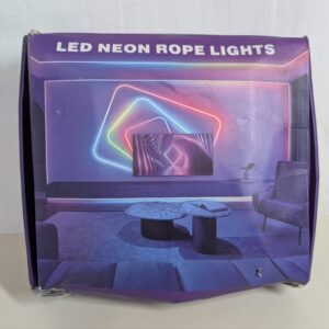 LETIANPAI 36m Led Neon Rope Lights,Flexible Rope,Control with App/Remote,Multiple Modes,IP65 RGB Light,Music Sync Gaming Strip for Bedroom Indoor (36M neon)