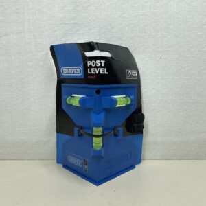 Draper Post Spirit Level | Fence Post Spirit Levelling Tool | Magnetic Pads and Elastic Band | 75042