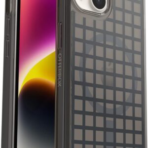 OtterBox Symmetry+ Clear Case for iPhone 14/iPhone 13 for MagSafe, Shockproof, Drop proof, Protective Thin Case, 3x Tested to Military Standard, Antimicrobial Protection, Window Pane Black