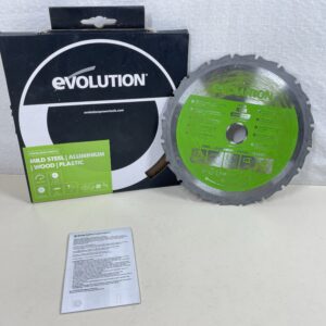 Evolution Power Tools FURY210-TCT Multi-Material Blade For Mitre Saws, Cuts Metal, Plastics, Laminates, Wood, Carbide Tipped, 210 mm