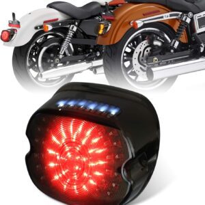 MOVOTOR LED Tail Light Brake Turn Signal Lights for Harley Motorcycles – Black