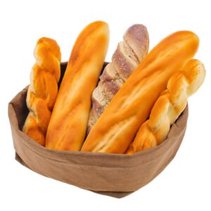 Artificial Bread Set 5 Piece Fake Baguette Loaves Food Props Display Decor