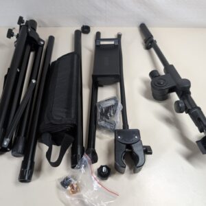 Microphone Floor Stand with Phone iPad Holder Adjustable Boom Heavy Base GMS-04