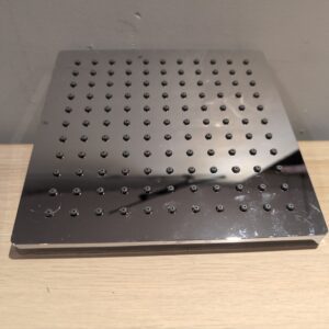 Hibbent Rain Shower Head 8 Inch, Stainless Steel Cover Rain Shower Head, Square Built-in Shower Heads, Mirror-Like Appearance, Swivelling Beam Angle, Lush Shower Experience, Easy Installation, Chrome