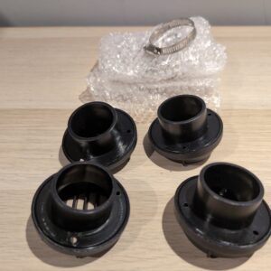 16 Pieces Diesel Heater Ducting Set, 4 Flexible Ducting Comes with 4 Mushroom Heads and 8 Hose Clamps, 42mm Diesel Heater Accessories, Suitable for Cars and Trucks Replacement Parts (1)