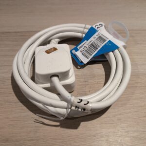 Brennenstuhl Extension Cable for home and office (3m cable for indoor use, with socket 13 A BS) white