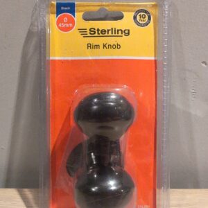 SterlingSRL8BK Rim Knob Sets, Black, Set of 2 Pieces