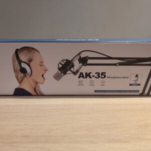 Microphone Boom Arm Adjustable Scissor Stand for Blue Yeti & HyperX – Compact