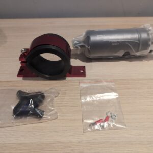 Pindex 12V Electric High Pressure Fuel Pump Inline with Bracket – Black