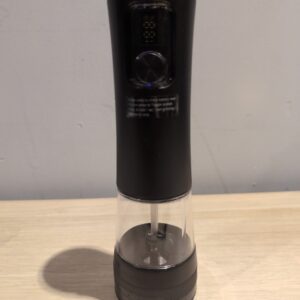 Electric Salt and Pepper Grinder Set Rechargeable Adjustable Coarseness – Black