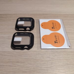 Apple Watch Case 40mm Black Hard Bumper & Tempered Glass Screen Protector