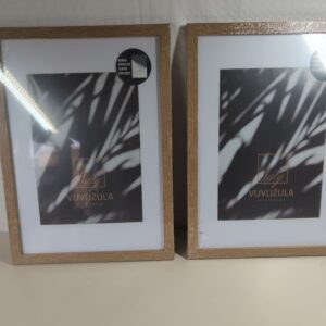 A3 Oak Photo Frame White with Mount for A4 Print & Perspex Glass - Set of 2