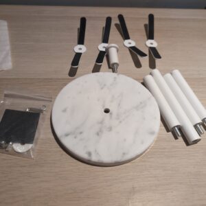 Marble Mug Tree Stand 8 Hook Coffee Cup Holder Storage Rack White Kitchen