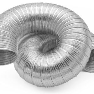 H&C VENT 150mm / 6 inch Ducting Pipe │ Flexible Aluminium Tube │ Aircon Duct Hose │ Ventilation Flex Exhaust Pipe │ Tumble Dryer, Gas Cooker, Extractor Fan, Air Conditioning Conditioner (Air con, AC)