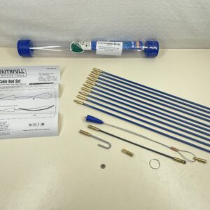 Faithfull FAICRS330 3.3M Cable Access Rod and Accessories Kit - 15 Pieces Including 10 x 330 mm Rods