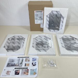 EGOFINE 8x6 Photo Frames Set of 4 - Wooden Frames Matted for 4x6,Solid Wood Picture Frames for Table Top and Wall Mounting,White