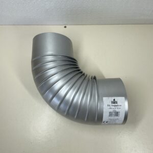 Kamino-Flam 90Â° Elbow Pipe Ã˜ 130mm, Hot-dip Aluminised (FAL) Steel Stove Pipe Elbow, Heat Resistant Flue Pipe for Stoves, Stainless Elbow Chimney Pipe EN 1856-2 Standard, Silver