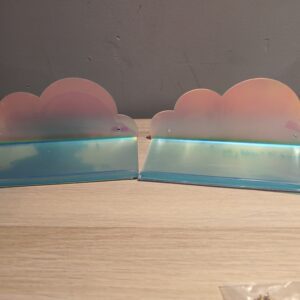 Acrylic Floating Wall Shelves 2 Pack Large Iridescent Multi-Functional