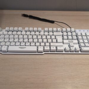 Gaming Keyboard RGB USB Wired White PC PS5 Xbox Switch RX-250 Hornet Orzly