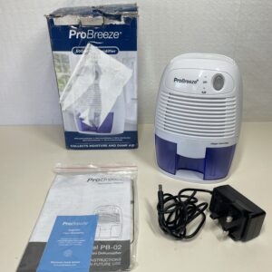 Pro Breeze Dehumidifier 500ml Compact and Portable Mini Air Dehumidifier for Damp, Mould, Moisture in Home, Kitchen, Bedroom, Caravan, Office, Garage, Bathroom, Basement