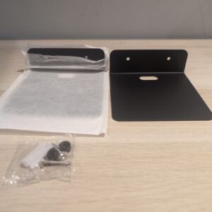 Floating Wall Shelves Black Metal Self-Adhesive Small Set of 2 Bathroom Kitchen