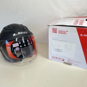LS2 Motorcycle Helmet - Open Face OF562 - Airflow LS2 Matt Black - M