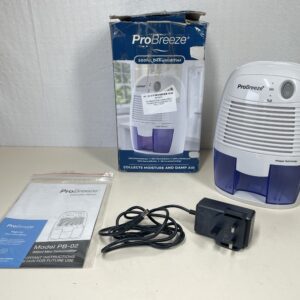 Pro Breeze Dehumidifier 500ml Compact and Portable Mini Air Dehumidifier for Damp, Mould, Moisture in Home, Kitchen, Bedroom, Caravan, Office, Garage, Bathroom, Basement