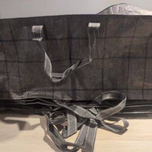 Heavy Duty Moving Bags Set of 4 Backpack Straps Storage Windowpane Design