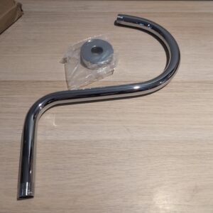 S Shaped Gooseneck Shower Arm Stainless Steel Extension Pipe Fixed Wall