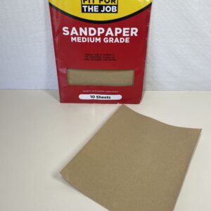 Fit For The Job 10 Large A4 Size Sheets Medium Grade Sandpaper for Sanding Wood, 11x9 inch (230x280mm) 11" x 9"