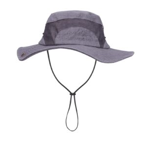 Men's UV Protection Fishing Hat – Foldable Boonie Hat with Adjustable Chin Strap
