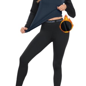 Women's Thermal Underwear Set Fleece Lined Long Johns Winter Base Layer - XL