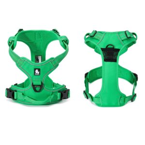 Dog Harness No-Pull Reflective – Grass Green Large
